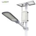 LUXINT 80 watt 100 watt led solar street light with 18V 120W Imported High Efficiency Monocrystalline Silicon